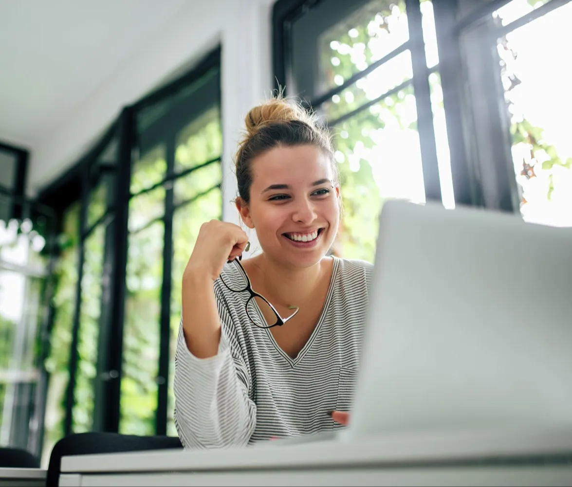 person using computer
